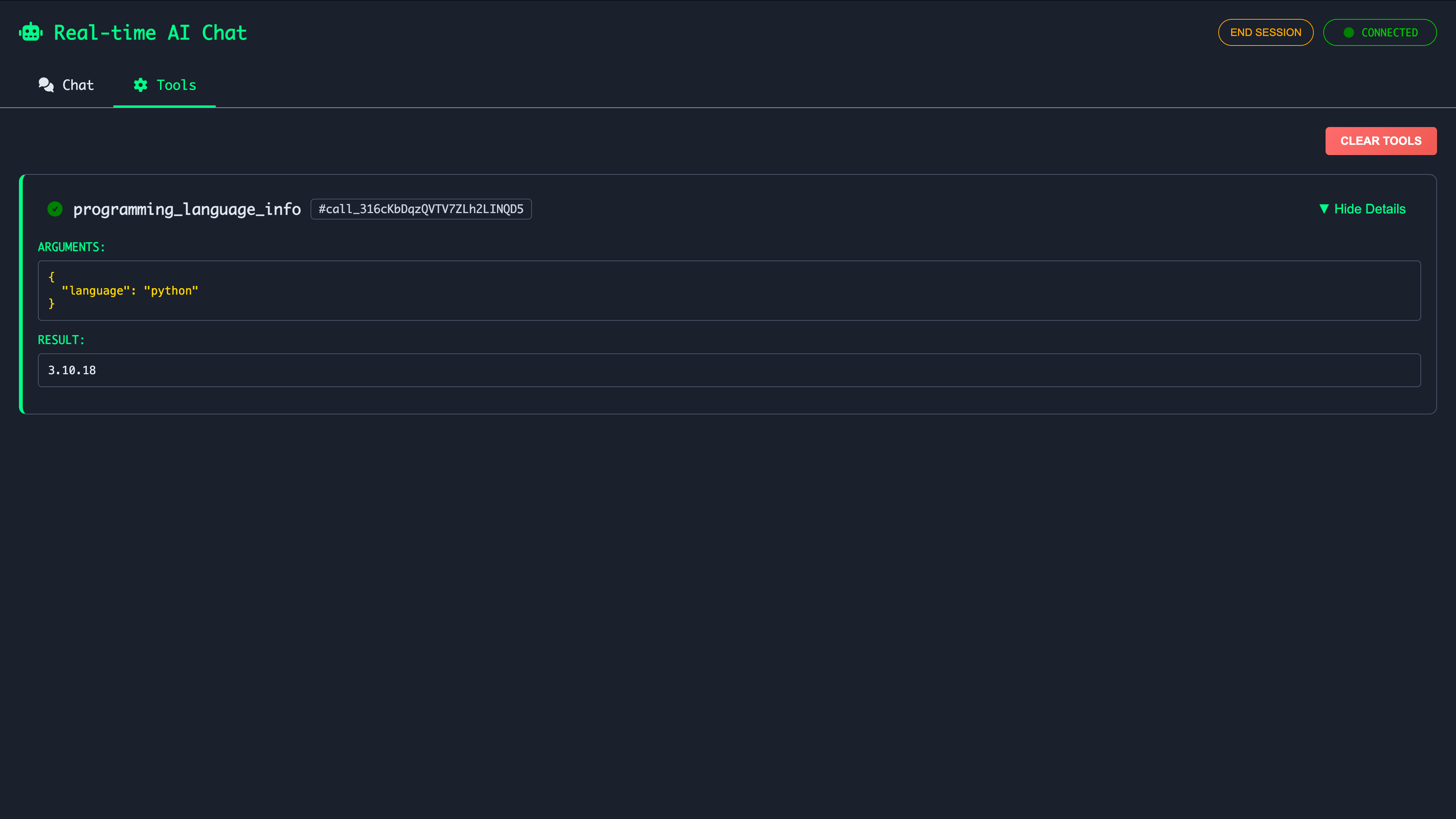 Local Chat UI Tools